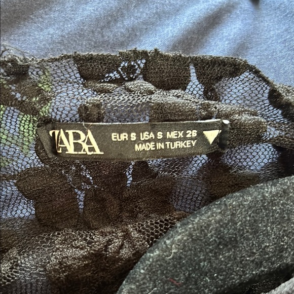 ZARA Black Lace Bodysuit and Pants Set - Picture 3 of 9